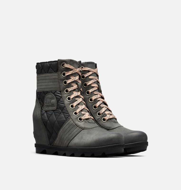 Sorel Lexie™ Boot - Womens Wedges Dark Grey - 569823GLP